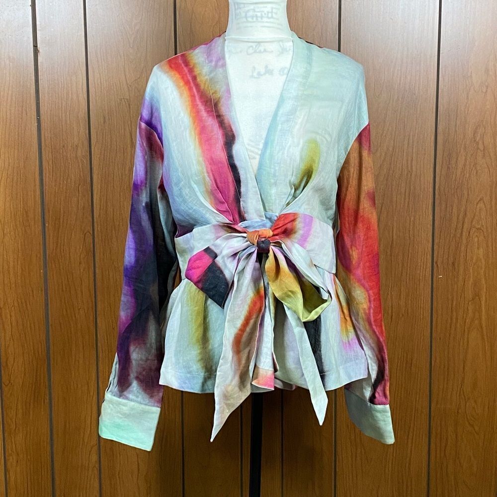 Silvia Tcherassi Saanvi Blouse Iridescent Marble Size 2L